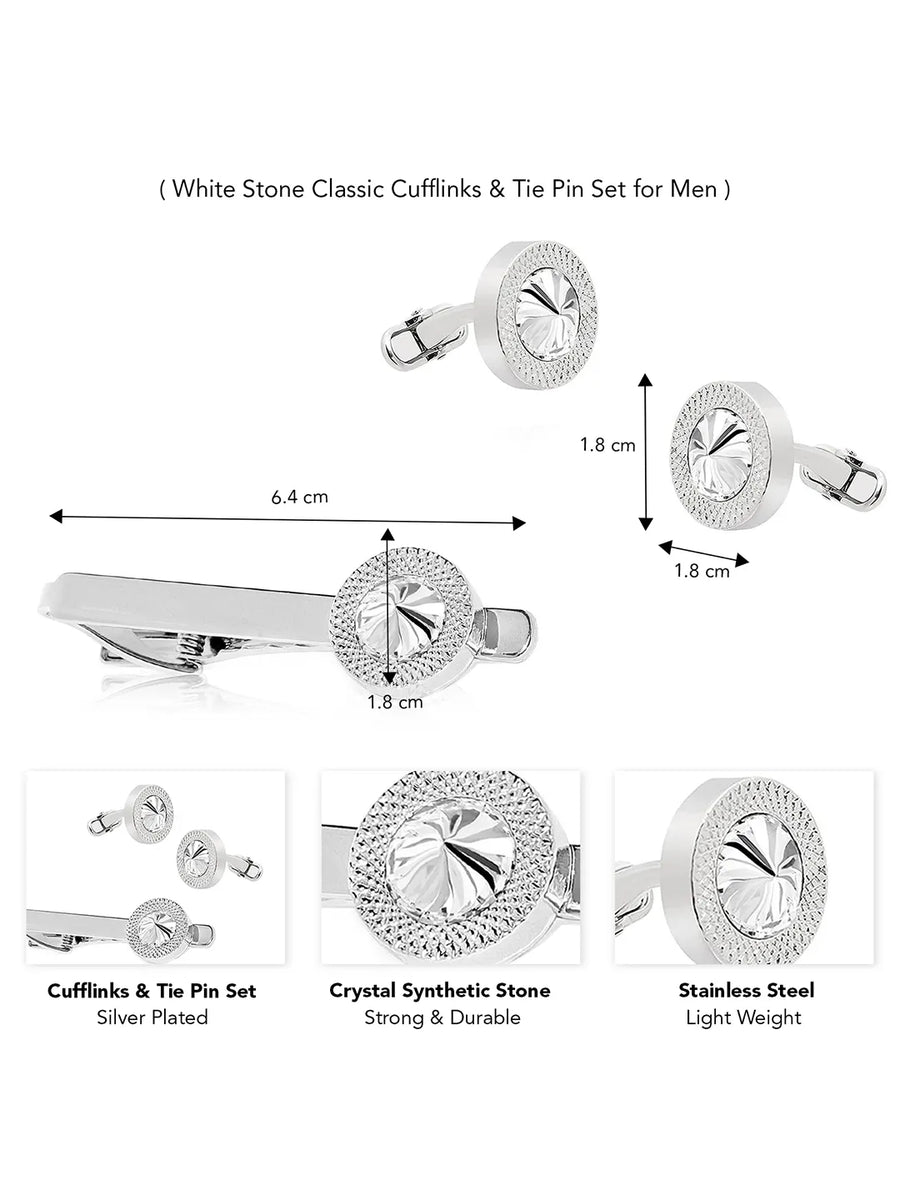 Classic Round Motif Men’s Accessory Set