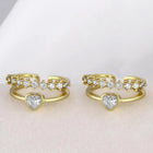 ove Spark CZ Double Band Toe Ring