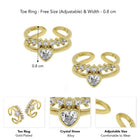 ove Spark CZ Double Band Toe Ring