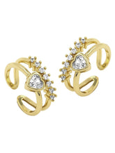 ove Spark CZ Double Band Toe Ring