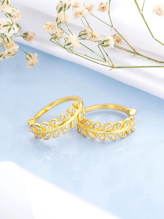 Nature’s Glow CZ Leaf Toe Ring