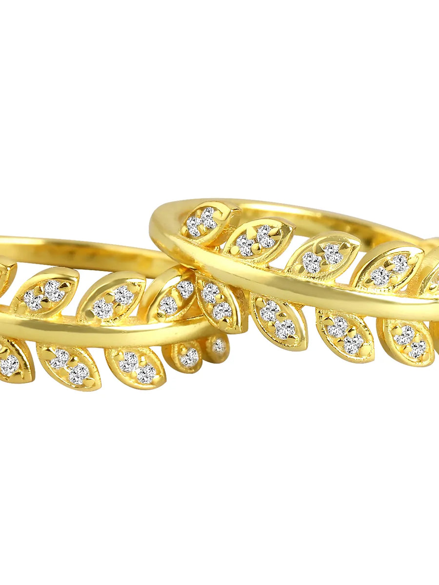 Nature’s Glow CZ Leaf Toe Ring