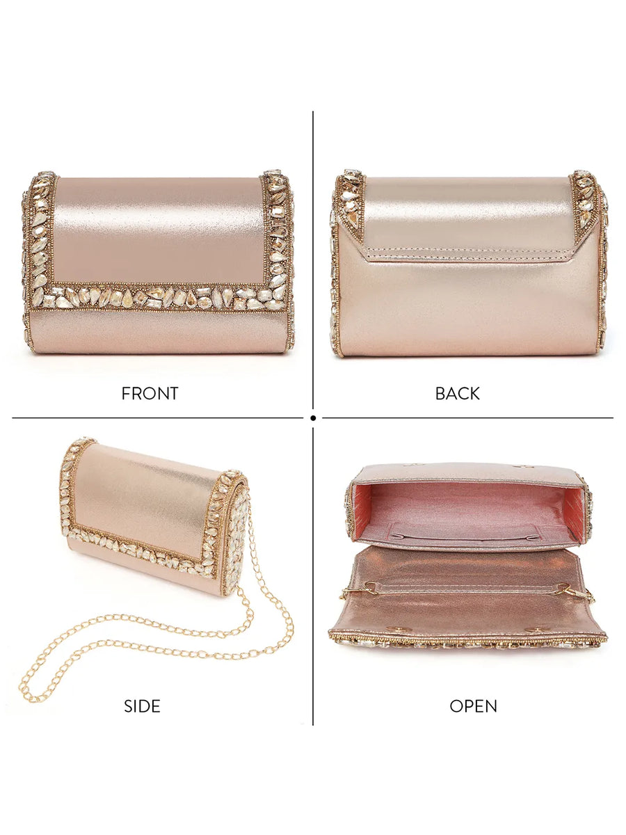 Sleek Sparkle Clutch by Peora | Chic Evening Fashion Accessory

