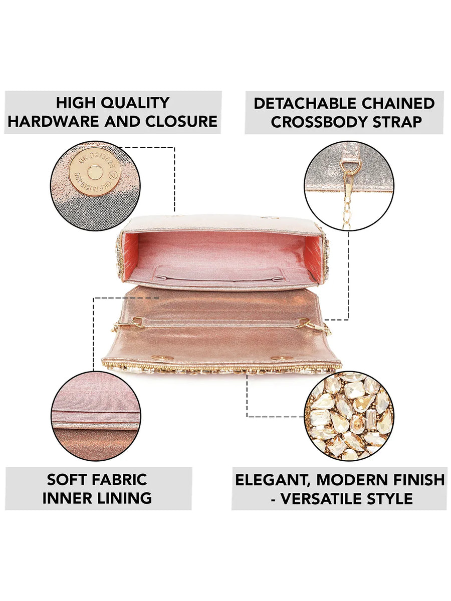 Sleek Sparkle Clutch by Peora | Chic Evening Fashion Accessory

