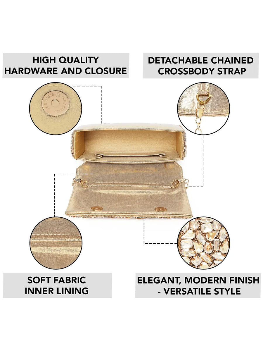 Sleek Sparkle Clutch by Peora | Chic Evening Fashion Accessory

