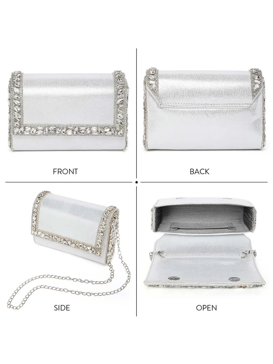 Sleek Sparkle Clutch by Peora | Chic Evening Fashion Accessory

