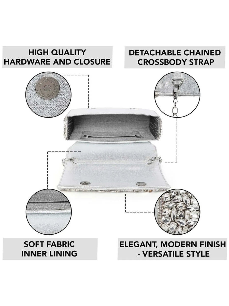 Sleek Sparkle Clutch by Peora | Chic Evening Fashion Accessory

