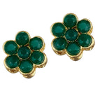 Classic Pearl Beaded Choker & Earrings - Green
