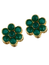 Classic Pearl Beaded Choker & Earrings - Green