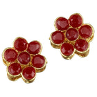 Classic Pearl Beaded Choker & Earrings - Maroon