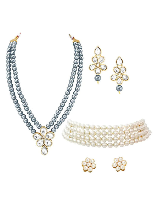 Choker & Pearl Set – Elegant & Trendy Jewellery Collection | Peora