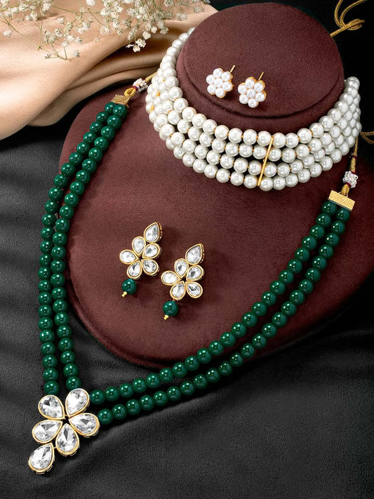 Choker & Pearl Set – Elegant & Trendy Jewellery Collection | Peora