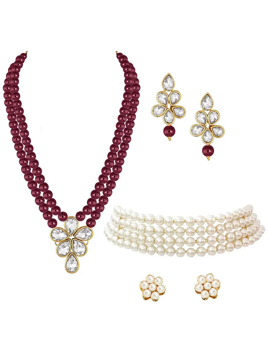 Choker & Pearl Set – Elegant & Trendy Jewelry Collection | Peora