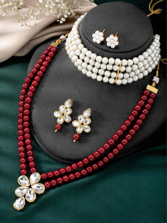 Choker & Pearl Set – Elegant & Trendy Jewelry Collection | Peora