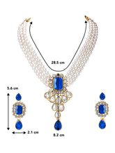 Bliss Crystal Pearl Choker Necklace Set
