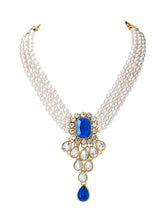 Bliss Crystal Pearl Choker Necklace Set