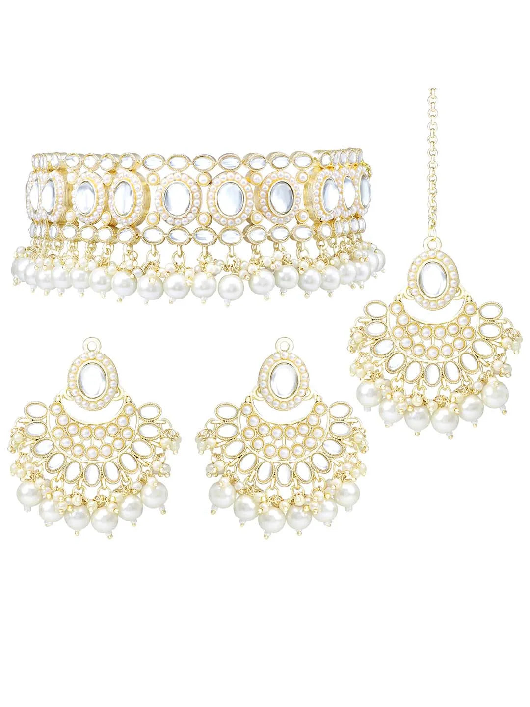 Pearl Panache Kundan Choker Set - Main Image