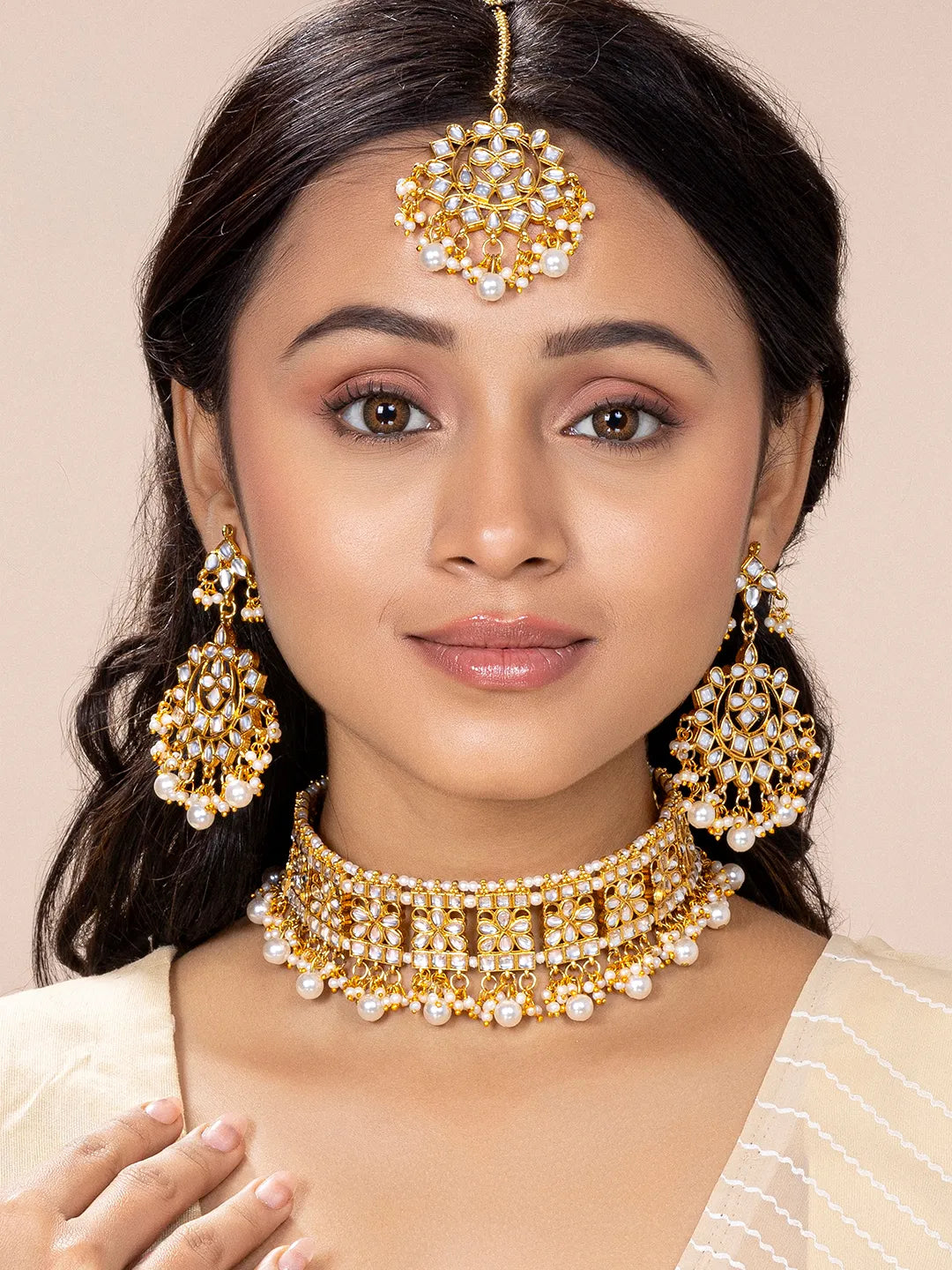 Kundan Necklace Set by Peora | Traditional Kundan Fashion Jewellery

