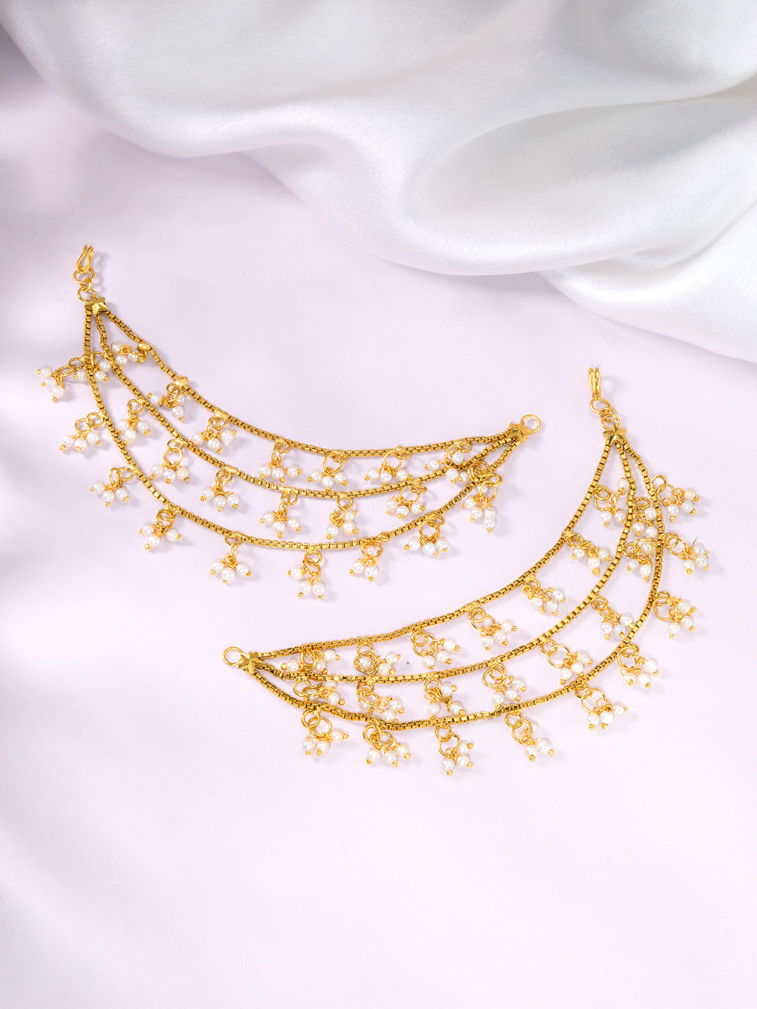 Pearl Hair Chains by Peora | Elegant Hair Fashion Jewellery for Women

