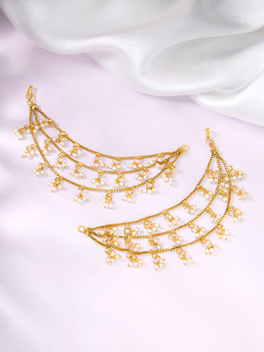 Pearl Hair Chains by Peora | Elegant Hair Fashion Jewellery for Women

