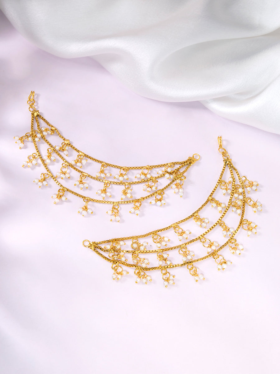 Pearl Hair Chains by Peora | Elegant Hair Fashion Jewellery for Women

