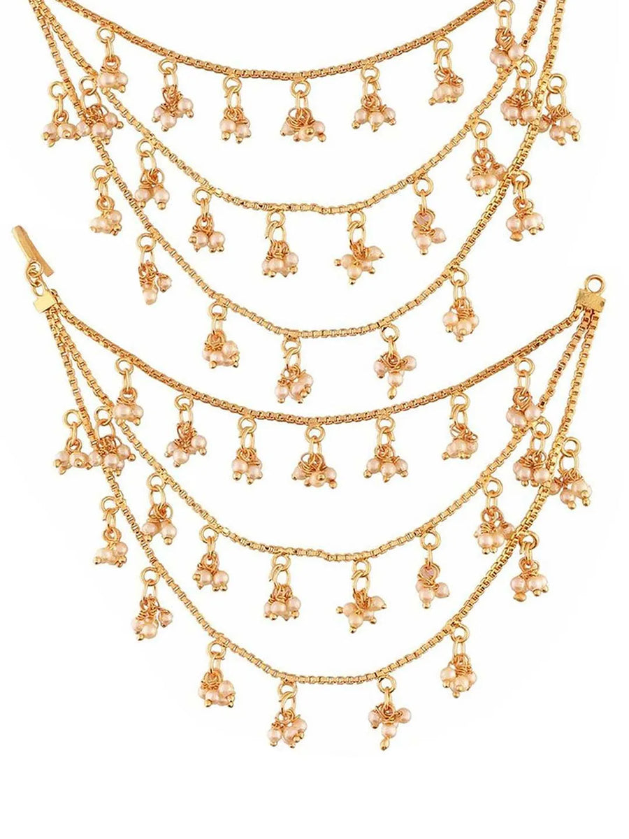 Pearl Hair Chains by Peora | Elegant Hair Fashion Jewellery for Women

