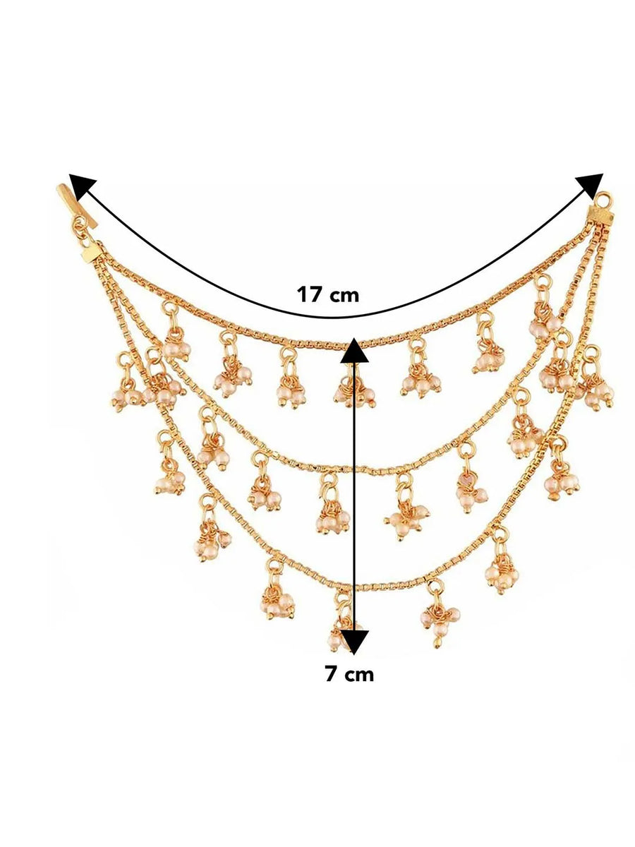 Pearl Hair Chains by Peora | Elegant Hair Fashion Jewellery for Women

