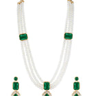 Pearl Long Necklace Set by Peora | Elegant Pearl Fashion Jewellery

