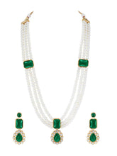 Pearl Long Necklace Set by Peora | Elegant Pearl Fashion Jewellery

