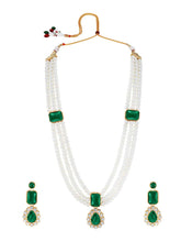 Pearl Long Necklace Set by Peora | Elegant Pearl Fashion Jewellery

