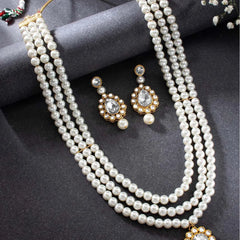 Royal Heritage Pearl Necklace Set - White
