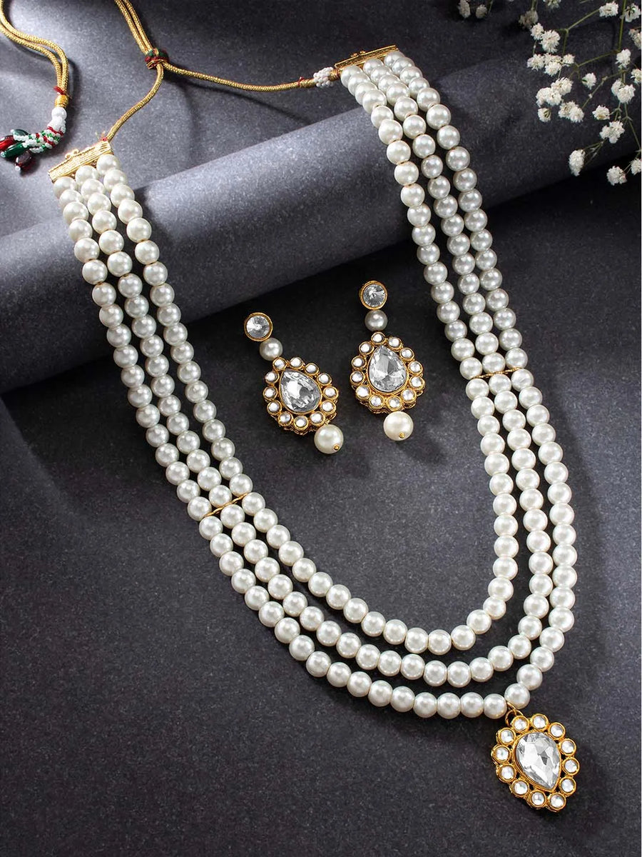 Pearl Necklace Set by Peora | Timeless Fashion Jewellery for Women

