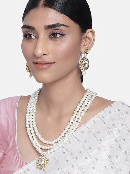 Pearl Necklace Set by Peora | Timeless Fashion Jewellery for Women

