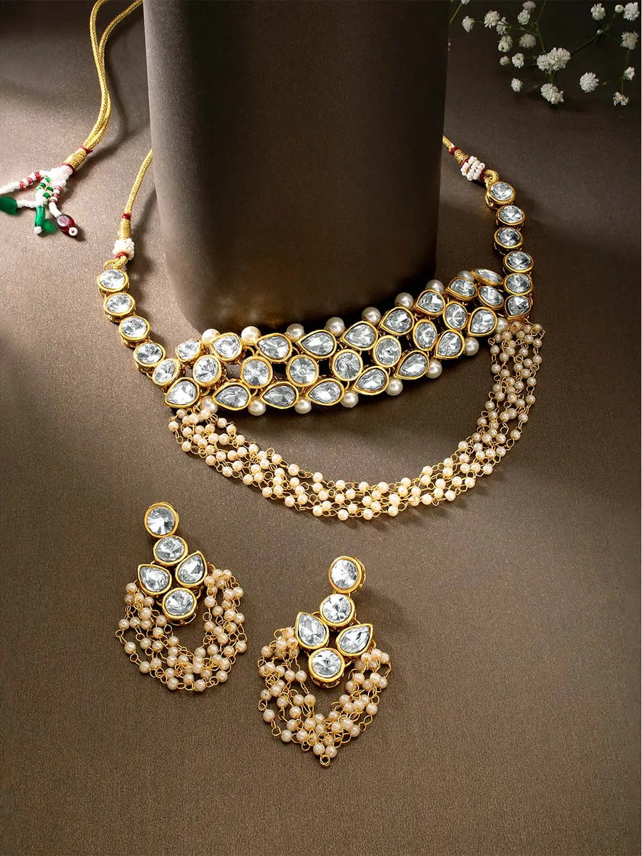 Pearl Statement Choker Set – Bold Fashion Jewellery by Peora

