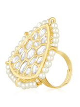 Pearl and Ensemble Statement Ring | Luxe Fusion Design by Peora

