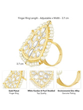 Pearl and Ensemble Statement Ring | Luxe Fusion Design by Peora

