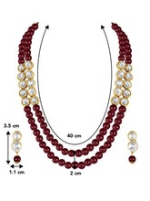 Pearl Stone Necklace Set by Peora | Elegant Pearl Fashion Jewellery


