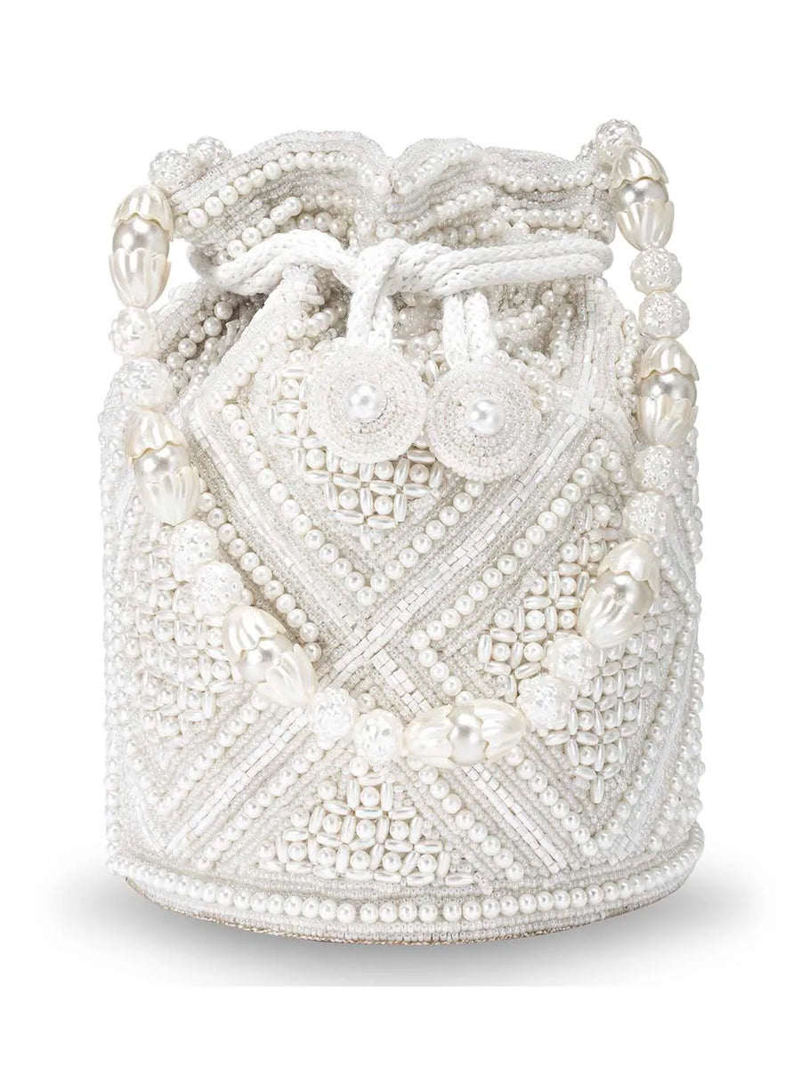 Pearl & Stones Potli Bag by Peora | Elegant Ethnic Fashion Accessory

