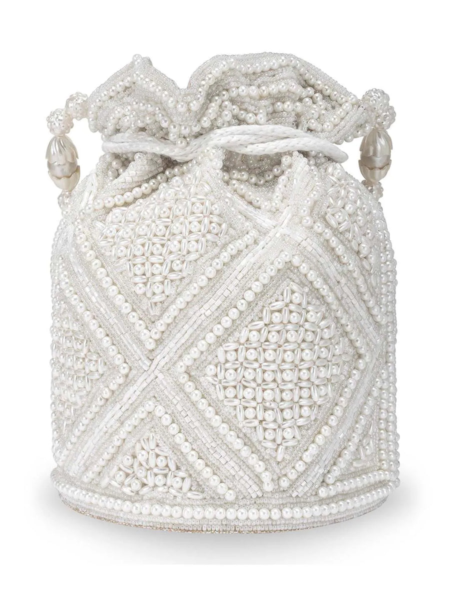 Pearl & Stones Potli Bag by Peora | Elegant Ethnic Fashion Accessory

