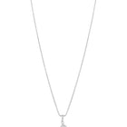 Leafy Luster Pearls and CZ Pendant Set. Silver plating pendant set with pair of earrings, in leaf shape embellished with pearl in centre.