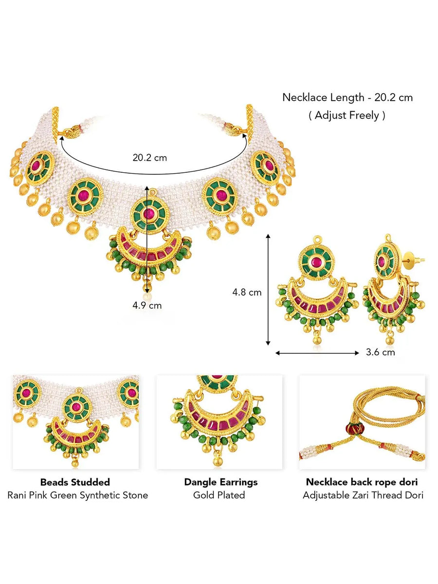 Pearls Choker Set by Peora | Timeless Pearl Fashion Jewellery

