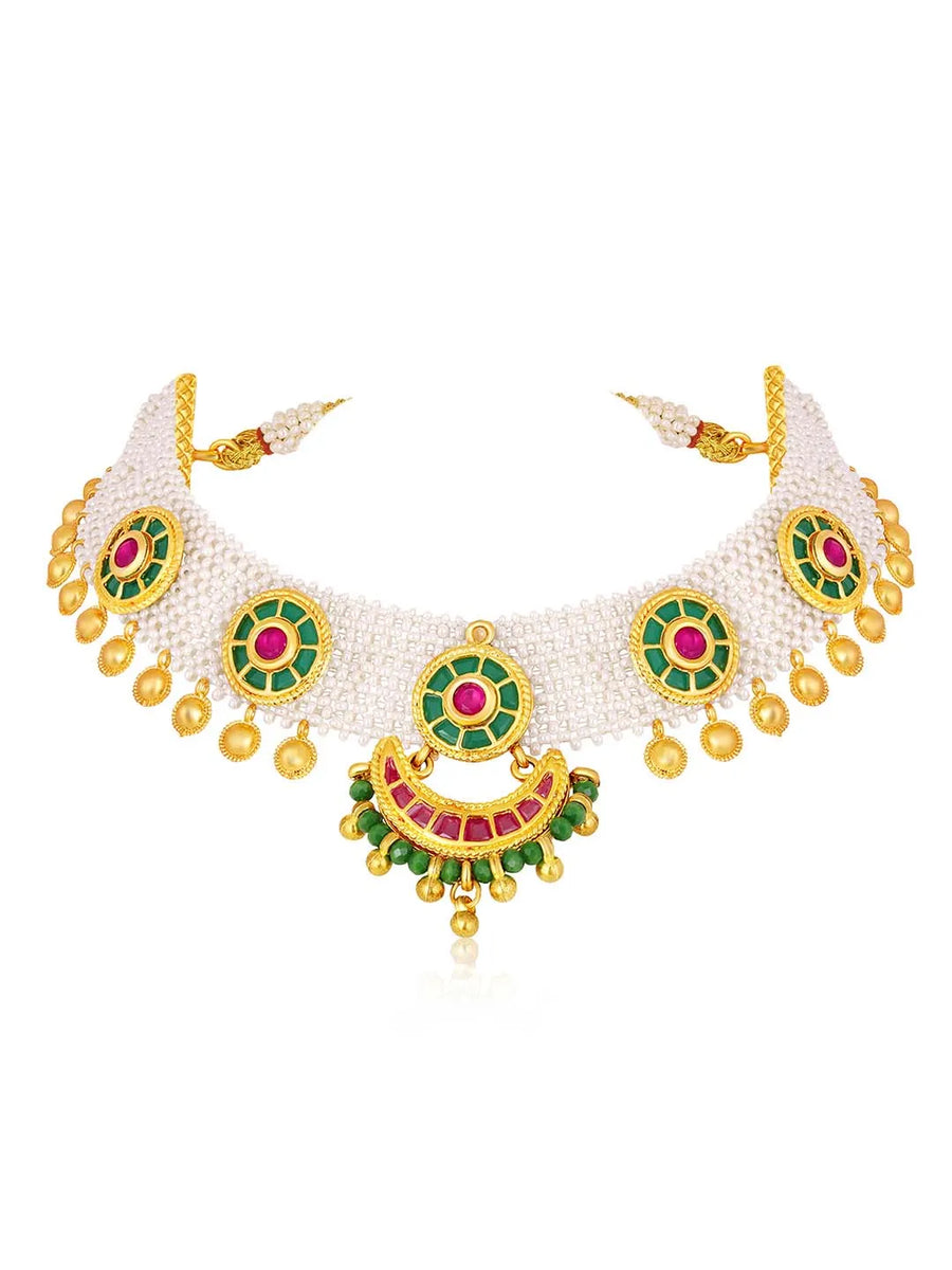 Pearls Choker Set by Peora | Timeless Pearl Fashion Jewellery

