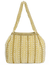 Gold potli bag named Traditional Pearl Cluster Potli Bag, featuring faux pearl detailing and soft fabric texture | Peora
