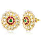 Petal Glow Stud Earrings | Peora Elegant Floral Jewellery

