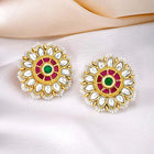 Petal Glow Stud Earrings | Peora Elegant Floral Jewellery

