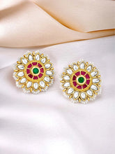 Petal Glow Stud Earrings | Peora Elegant Floral Jewellery

