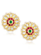 Petal Glow Stud Earrings | Peora Elegant Floral Jewellery

