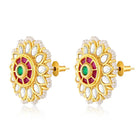 Petal Glow Stud Earrings | Peora Elegant Floral Jewellery

