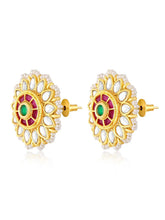 Petal Glow Stud Earrings | Peora Elegant Floral Jewellery

