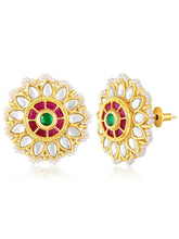 Petal Glow Stud Earrings | Peora Elegant Floral Jewellery

